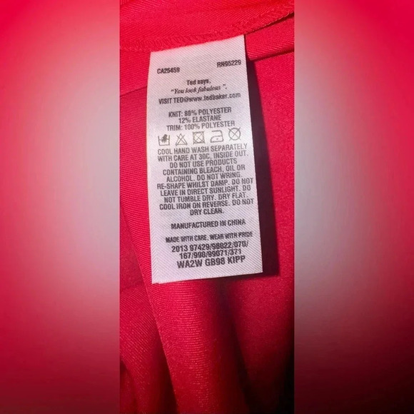 Ted Baker London Kipp Dress in Brick Red uk size 1 us 4 - Picture 14 of 14